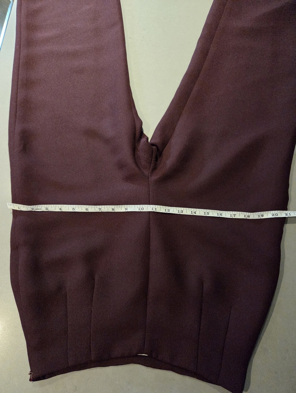 High-Waist Wide-Leg Pants in Deep Plum - Picture 6 of 8